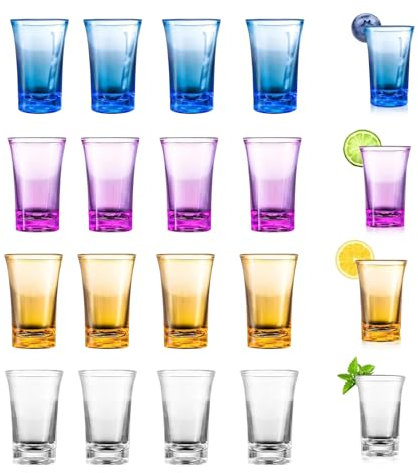 Schnapsgläser, 20 Stück Shotgläser Set,