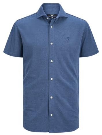 JACK & JONES Jprblalance S/S T-Shirt piqué SMU, Chambray Blue., L