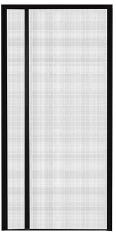Porceosy Cortina magnética antimosquitera para puerta, cierre automático, barrera de malla fina contra insectos, pantalla antimoscas para balcón y puertas delanteras, color negro, 85 cm