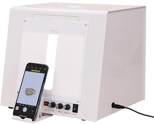Scatola luminosa per fotografia con giradischi rotante, 20 cm, dimmerabile, softbox per fotografia di gioielli e scansione 3D