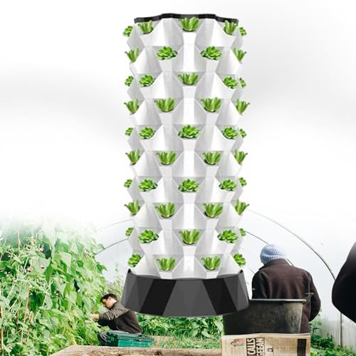 Torre de cultivo hidropónico, sistema aeropónico interior para hierbas frescas, frutas y verduras, vivero de plantas, jardín de cultivo vertical compacto