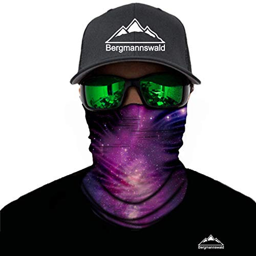 Bergmannswald® Multifunktionstuch nahtlos (1er Pack, Galaxy)