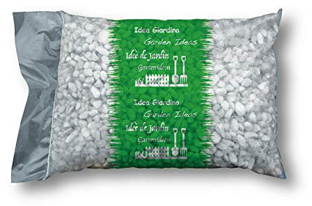 MORINA Pietre Bianche D. 15/25 MM. Sassi CIOTTOLI Bianco Carrara in Sacchi da 25 kg.