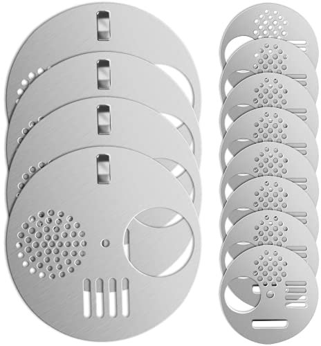 12 Stück Edelstahl Bienenstock Eingangstor Bienenstock Eingang Scheibe Tür Bienennest Tür Entlüftung Bienenzucht Zubehör (Silber)