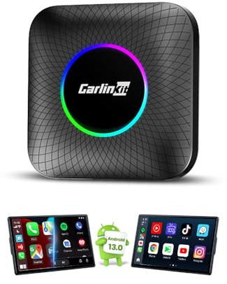 CarlinKit Wireless Carplay/Android Auto AIBox LED Version, geeignet für Fahrzeuge mit kabelgebundenem CarPlay, eingebautes 8+128G Android 13.0, Unterstützung für YouTube, Disney+ und mehr!