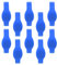 Pulsera de silicona de pulsera RFID de 10 piezas de 125kHz IP68 Tarjeta de identificación impermeable para la piscina Sauna Access de acceso al evento de control (Azul)