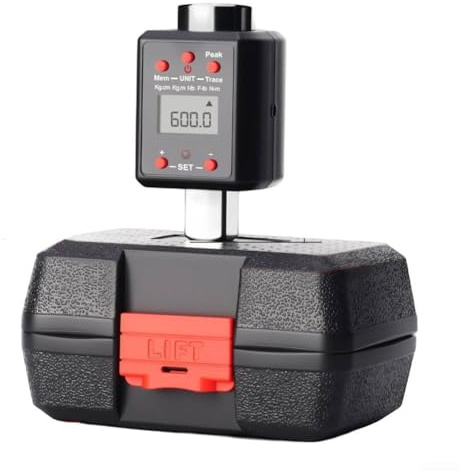 Digital Torque Wrench Adapter, Electronic Digital Torque Wrench Adapter Heavy Duty 1.3-135Nm 6-600Nm Dual Measurement Units Audible Alarm(19mm)