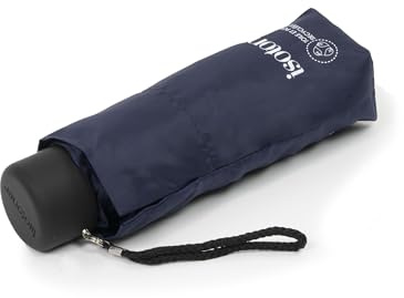 Isotoner Parapluie compact, solide, ouverture/fermeture manuelle, marine