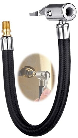 HUVZOR Tubo di Estensione per Pompa Aria Veicoli Lungo per Pneumatici Set di Prolunga per Valvola Compatibile con Auto, Moto, Biciclette Compressore,Fili di Gonfia Tubo Aria Gonfiatore (20 cm)