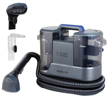 Russell Hobbs Cold Spot Cleaner Carpet Washer 1500ml Water Tank Stain Remover, Cleans Spills from Carpets, Stairs, Upholstery & Car Seats, 400W Power, 3x Accessories Included, 5m Cord RHSC8001
