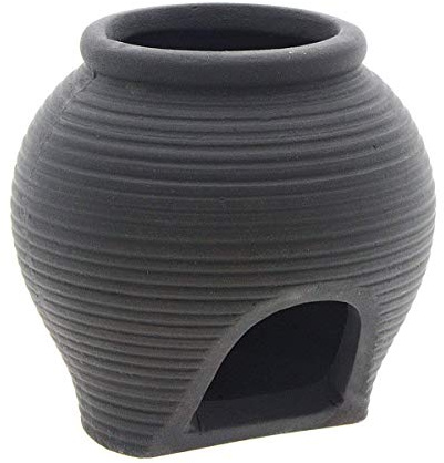 Ceramic Jar Aquarium Decorations Fish Tank Cave Breeding Cones Cave Fish Tank Ornaments for Amano Shrimp Cichlid Bonsai to Play, Hide and Rest - Black