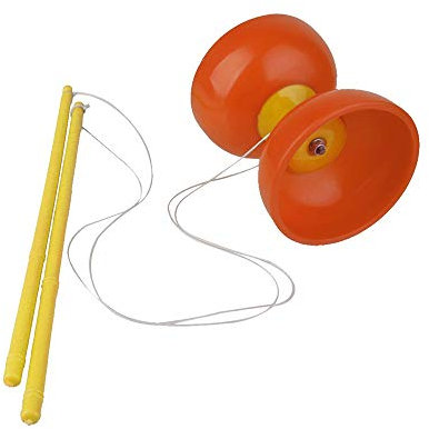 Sitrda Professionelles Diabolo Jonglierset für Kinder, lustiges Spielzeug (orange)