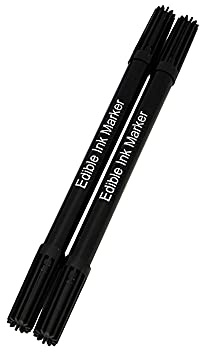 2Pcs Penna Colorante Alimentare, Pennarello Commestibile Per Alimenti Pennarelli Per Colorante Alimentare A Doppia Faccia, Commestibile Penne per Decorare Alimenti per Decorare Torte, Biscotti