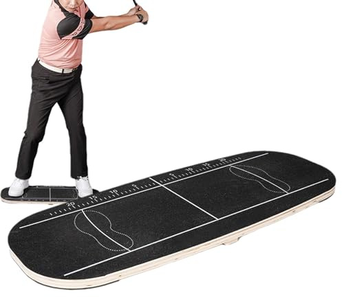 Genikeer Golf Swing Trainer Pressure Plate, Reaction Force Golf Balance Board, Golf Weight Shifter Pressure Plate Balance Board, Transfer Golf Training Aid For Club Practice Equipment