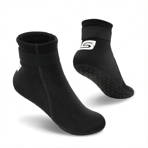 Summshall Enfants Chaussettes Neoprene, 3MM Chaussette de Plongée pour Garçons Filles Surf Snorkel Chaussettes en néoprène pour Sports Nautiques