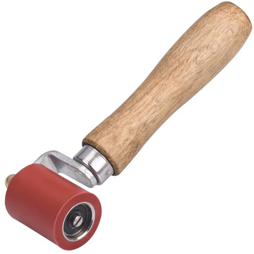 ALFFREUDE Rodillo de Presión de Silicona de 40 mm, Rodillo de Presión Mano, Rodillo de Silicona Herramienta Resistente a Altas Temperaturas para PVC Soldadura Costura Mano Presión Rodillo Techo