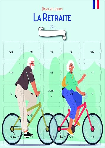 25 dagars pensioneringskalender | Blandad pensioneringspresent | Nedräkningskalender för framtida pensionärer | 25 lådor att öppna A3-format