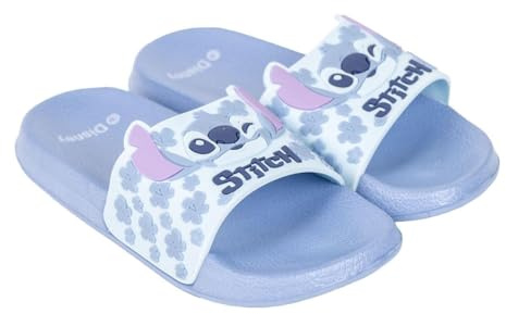 Disney Lilo und Stitch - Ciabatte da bagno per ragazze, blu chiaro, infradito, Blu, 28/29 EU