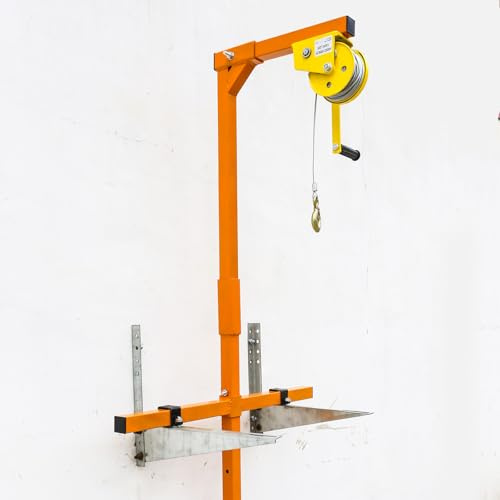 Gru per aria condizionata e verricello a mano per installazione mini split e tetto, kit di attrezzi per sollevamento cavi in acciaio zincato