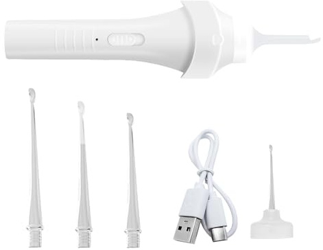 Yanayi Kit de Nettoyage des Oreilles | Nettoyeur Auriculaire Électrique Avec Lumière LED,Outil De Soins Personnels Pour Audition Bouchée, Pression, Démangeaisons, Et Pour Maison, Voyage, Famille