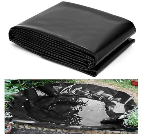 Fodera per laghetto da 0,36 mm, morbida fodera impermeabile per stagni koi, cascate da giardino e piccoli laghetti da giardino (6 x 10 m) – resistente, resistente ai raggi UV