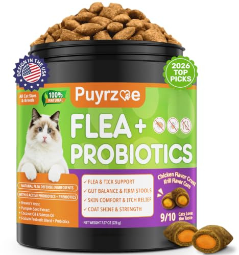 Puyrzoe Cat Flea Treatment Chews, Flea Treatment for Cats, 500 Ct