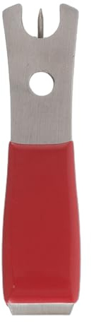 Hemobllo Cortadora de Línea de Pesca de Acero Inoxidable con Mango Antideslizante Rojo, Alicates Compactos para Aparejos, Herramienta Portátil para Cortar Hilo y Anzuelo en Deportes