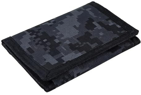 CEEGEWW 1 Pcs Boys Wallet,Kids Wallet,RFID Ultra-Thin Camouflage Wallets,Tri-Fold Wallets with Zippered Coin Pocket,Includes Card Slots,Lanyard,and Chain,Boys' Children's Style (Camouflage)