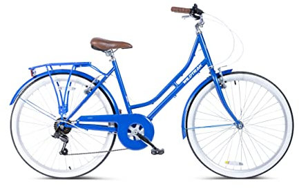 Wildtrak - Stahl-City-Bike, Erwachsene, 26 Zoll, 6-Gang, Shimano-Schaltung - Dunkelblau