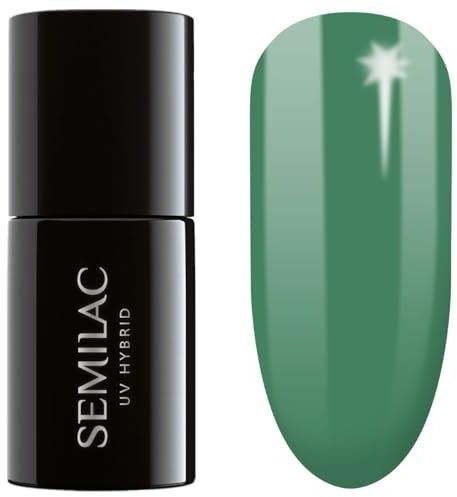 SEMILAC Gel Nail Polish 588 Fresh Green - Full Coverage Gel Polish - Soak Off Easy To Use LED/UV Nail Lamp - Long Lasting Manicure and Pedicure up to 3 weeks