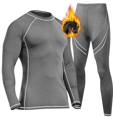 UNIQUEBELLA Ensemble de sous-Vêtements Thermiques Homme Pantalon Ski Collant Thermique Tenue de Sport