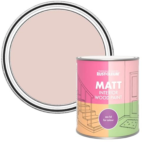 Rust-Oleum Pink Interior Wood Paint in Matt Finish - Pink Champagne 750ml