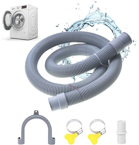1.5M Tuyau Vidange Universel,Rallonge Tuyau Lave Vaisselle avce Support en U,Rallonge Tuyau Vidange,Tuyau D'évacuation D'eau,pour Lave-linge et Lave-vaisselle