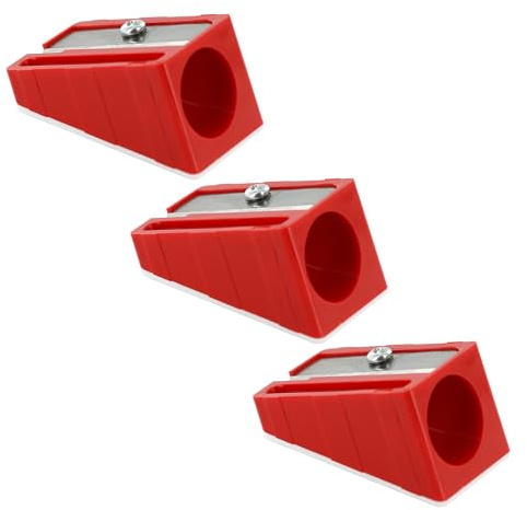 KUM - Taille-crayons jusqu'à 17 mm, rouge, spécial 100-70, multipack de 3, pour crayons épais