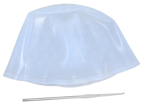 Homoyoyo Cuffia Per Schiariture in Silicone Elastico Riutilizzabile Per Tintura Capelli Con Ago Hook Per Salone e Uso Domestico Unica Adatta Per Schiariture e Colore Fai Da Te