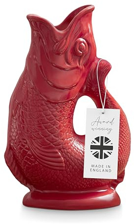 Wade Brocca per pesci, realizzata a mano in terracotta, iconica tradizione britannica, realizzata a Stoke-on-Trent, 1,2 l, rosso