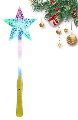 Bacchetta magica lampeggiante luminosa, bastoncini luminosi per feste di Natale | Accessori per costume Decorazione bastoncini luminosi, divertente per adolescenti, bambini, ragazzi, ragazze, adulti