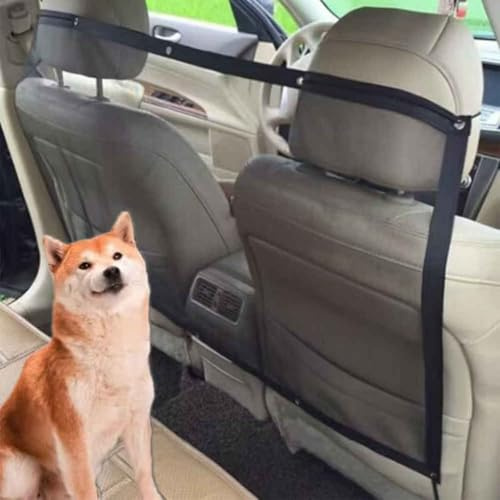 Barrera para Perros Coche para Volvo XC40 2019-2024 2025, Red de Seguridad Malla Divisora Asiento Trasero con Ganchos Accesorios