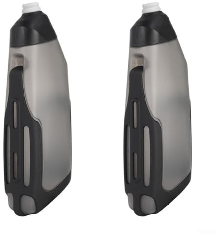 Borraccia per bicicletta, 600 ml, PP5, con beccuccio in silicone e gabbia in fibra di carbonio, design aerodinamico per telai da ciclismo (2 pezzi)