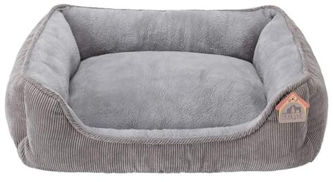Hollypet Cat Bed Small Dog Bed Pet Bed for Cats and Puppy, Soft Pet Sleeping Bed Breathable Pet Cushion, Grey(50 * 45 * 15cm)
