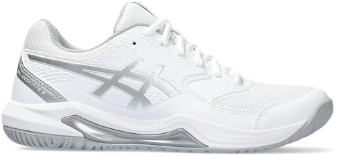 ASICS Dedicate 8 Mujer Zapatos de Tenis Blanco Plata