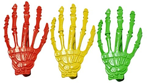 minkissy 6pièces Barrette Crâne Main Squelette Accessoires De Cheveux Gothiques Créatifs Alliage Pour Halloween Et Événements Spéciaux