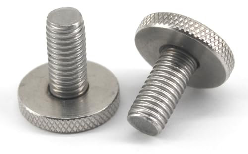 Tornillos moleteados M6 x 16 mm (10 unidades) de acero inoxidable 304