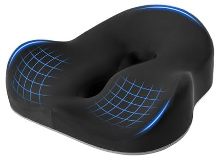 Lumifelice Orthopädisches Sitzkissen, ergonomisches Design für Gaming- und Bürostuhl – Lindert Rückenschmerzen, fördert die Blutzirkulation und stützt das Steißbein