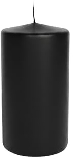 Risthò Velas de cera, color negro, diámetro 5 cm, altura 10 cm, 12 unidades