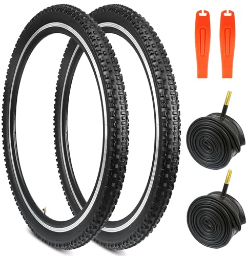 GRELiving 2 neumáticos de bicicleta + cámara de aire para bicicleta de 29 x 2,1 pulgadas, neumáticos para bicicleta de montaña, bicicleta de ciudad, bicicleta de carretera