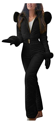 FUPODD Skianzug Damen 2 Teilig - Snowboardjacke Winterjacke Wasserdicht Skijacke Skihose - Skianzüge Für Damen Snowboardhose