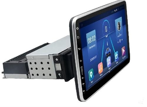 JINFOLI Lettore multimediale for auto Android 1Din WiFi/4G 10 pollici Touch Screen girevole Autoradio Real 2+32GB Lettore MP5 universale for auto Impianto audio stereo per auto