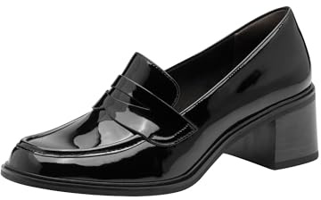 Tamaris Trotteur 1-24464-45 Mocassins pour Femme, Noir breveté, 37 EU, Imprimé Noir, 37 EU