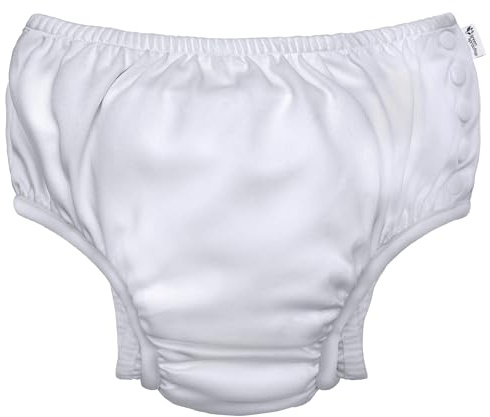 green sprouts Baby Toddler Eco Snap Swim Diaper - White - 18mo